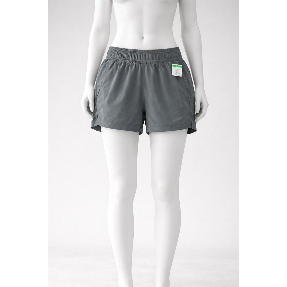 NWOT Zella Womens XL Performance Active Shorts Green Grey Elastic Waist Pockets